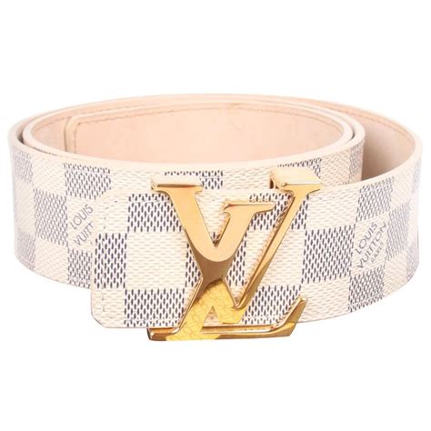 white and blue lv belt